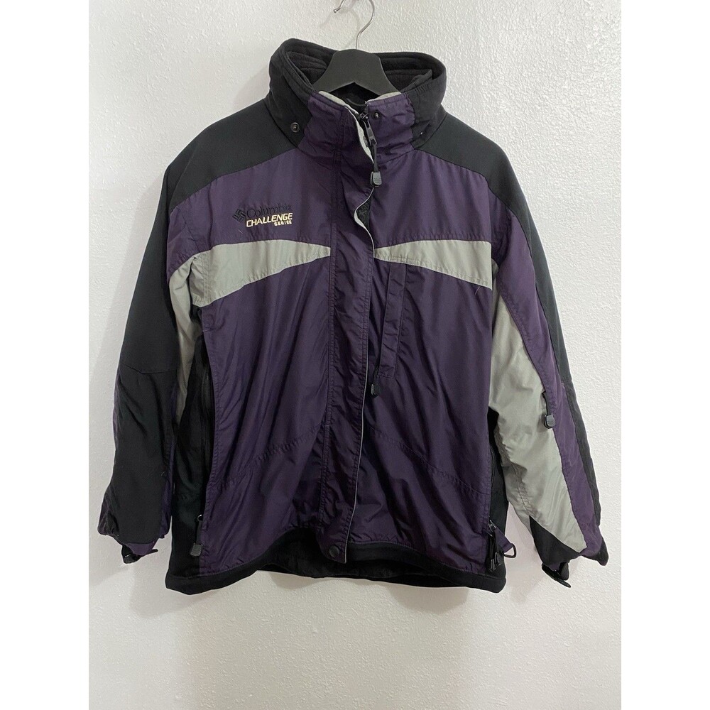 Columbia Challenge Series Women’s Purple Gray Lined Coat L Ski Jacket